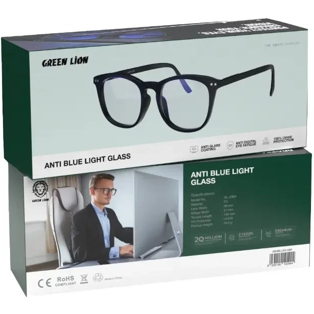عینک بلوکات محافظ چشم کار با کامپیوتر گرین لاین Green Lion Anti Glare Glass — تصویر ۳